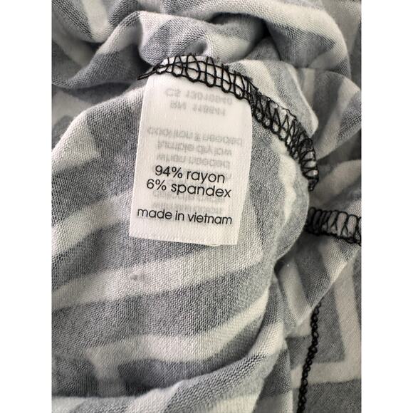 Lane Bryant 18/20 Cami Rayon Blend Black White Chevron with Lace - Picture 4 of 8